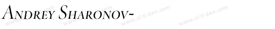Andrey Sharonov字体转换